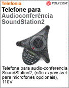 2200-16000-011 - Telefone para AudioConferncia Polycom SoundStation2 (no expansvel para microfones opcionais) 110V