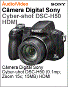 DSC-H50/B - Cmera Digital Sony Cyber-shot DSC-H50 (9.1mp; Zoom 15x; 15MB) HDMI