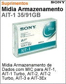 SDX1-35C - Midia Armazenamento de Dados Sony SDX1 - 35C AIT - 1 35/91GB com MIC para AIT - 1 AIT - 1 Turbo AIT - 2 AIT - 2 Turbo AIT - 3 e AIT - 3Ex