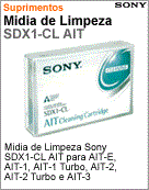 SDX1-CL - Midia de Limpeza Sony SDX1 - CL AIT para AIT - e AIT - 1 AIT - 1 Turbo AIT - 2 AIT - 2 Turbo e AIT - 3
