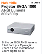 VPL-CS7 - Projetor Sony VPL-CS7 Ultra Porttil 1800 ANSI Lumens 800x600 SVGA (DataShow/Retroprojetor)