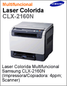 CLX-2160N/XAZ - Impressora Multifuncional Laser Colorida Samsung CLX-2160n (Impresso / Cpia: 4ppm; Scanner)