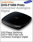 DVD-F1080/XAZ - DVD Player Samsung DVD-F1080 Preto com Conversor Analgico Digital