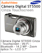 EC-ST5500BPABR - Cmera Digital Samsung ST5500 (14.2mp; Zoom 7x/7x) LCD 3.7