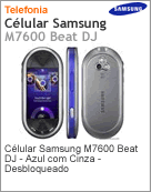 GT-M7600BBBZTO - Celular Samsung M7600 Beat DJ Azul com Cinza Desbloqueado