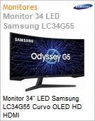 Monitor 34 LED Samsung LC34G55 Curvo OLED HD HDMI  (Figura somente ilustrativa, no representa o produto real)