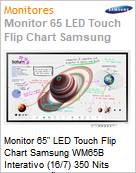Monitor 65 LED Touch Flip Chart Samsung WM65B Interativo (16/7) 350 Nits (Pedestal no incluso)  (Figura somente ilustrativa, no representa o produto real)