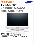LN19R81WX/XAZ - Televiso 19" LCD Samsung LN19R81WX/XAZ Branco