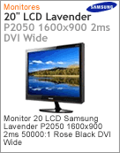 LS20LRZKUVLZD - Monitor 20" LCD Samsung Lavender P2050 1600x900 2ms 50000:1 Rose Black DVI Wide