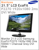 LS22EFHKFVLZD - Monitor 21,5" LCD Samsung EcoFit P2270 1920x1080 2ms 50000:1 Charcoal Grey DVI Wide