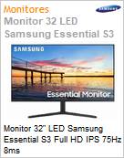 Monitor 32 LED Samsung Essential S3 Full HD IPS 75Hz 8ms  (Figura somente ilustrativa, no representa o produto real)