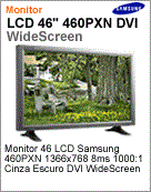 LS46BHTNB/XAZ - Monitor 46" LFD para Sinalizao Digital Samsung 460PXN 1366x768 8ms 1000:1 Cinza Escuro DVI Wide