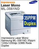 ML-3561ND/XAA - Impressora Laser Samsung ML-3561ND 35ppm 1200x1200dpi 32MB Rede Duplex