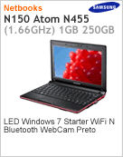 NP-N150-JP01BR - Netbook Samsung NP-N150 Intel Atom N455 (1.66GHz) 1GB 250GB 10.1