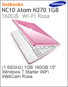NP-NC10-JAS2BR - Netbook Samsung NP-NC10 Intel Atom N270 (1.60GHz) 1GB 160GB 10