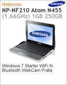 NP-NF210-AD2BR - Netbook Samsung NP-NF210 Intel Atom N455 (1.66GHz) 1GB 250GB 10.1" LED Windows 7 Starter Wi-Fi N Bluetooth WebCam Prata