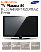 PL50A450P1XZD/XAZ - Televiso 50" Plasma Samsung PL50A450P1x ZD/XAZ Preto
