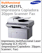 SCX-4521FL/XAZ - Impressora Multifuncional Laser Samsung SCX-4521FL (Impresso / Cpia: 20ppm; Scanner; Fax)