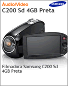SMX-C200BNXAZ - Filmadora Samsung C200 SD 4GB Preta