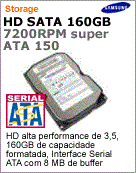 SP1614C - Unidade de Disco Rgido (HD) 160GB Samsung 7.200 rpm SATA