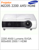 SP2203SWX/ZD - Projetor Samsung M220S 2200 ANSI Lumens 800x600 SVGA 2000:1 HDMI (DataShow/Retroprojetor)