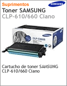 CLP-C660B/XAA - Cartucho de toner original Samsung Ciano para Impressora CLP-610ND e CLP-660ND. Capacidade para 5000 pginas.