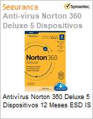 Antivrus Norton 360 Deluxe 5 Dispositivos 12 Meses ESD IS  (Figura somente ilustrativa, no representa o produto real)