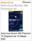 Antivrus Norton 360 Premium 10 Dispositivos 12 Meses ESD  (Figura somente ilustrativa, no representa o produto real)