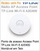Ponto de acesso Access Point TP-Link Wi-Fi 6 AX5400 Montvel em Teto  (Figura somente ilustrativa, no representa o produto real)