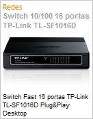 Switch TP-Link TL-SF1016D Mesa (16 x Fast) (Figura somente ilustrativa, no representa o produto real)