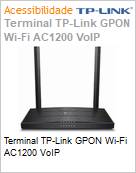 Terminal TP-Link GPON Wi-Fi AC1200 VoIP (Modem de fibra para operadoras de Internet) (Figura somente ilustrativa, no representa o produto real)