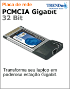 TEG-PCBUSR - Adaptador de rede PCMCIA Gigabit TRENDnet TEG-PCBUSR 32 Bit