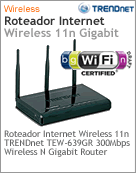 TEW-639GR - Roteador Internet Wi-Fi 11n TRENDnet TEW-639GR 300Mbps Wireless n Gigabit Router