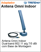 TEW-AI75OB - Antena Omni Indoor Dual-band 802.11 a/g 7/5 dBi com Base de Montagem TRENDnet TEW-AI75OB