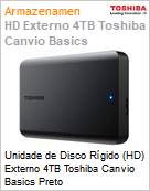 Unidade de Disco Rgido (HD) Externo 4TB Toshiba Canvio Basics Preto  (Figura somente ilustrativa, no representa o produto real)