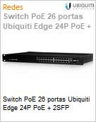Switch PoE 26 portas Ubiquiti Edge 24P PoE + 2SFP  (Figura somente ilustrativa, no representa o produto real)