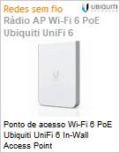 Ponto de acesso Wi-Fi 6 PoE Ubiquiti UniFi 6 In-Wall Access Point  (Figura somente ilustrativa, no representa o produto real)