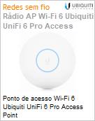 Ponto de acesso Wi-Fi 6 Ubiquiti UniFi 6 Pro Access Point  (Figura somente ilustrativa, no representa o produto real)