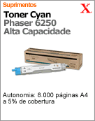 106R00672 - Cartucho de toner original Xerox Ciano Alta Capacidade para Phaser P6250