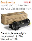 Cartucho de toner original Xerox Amarelo de Alta Capacidade 4.3K  (Figura somente ilustrativa, no representa o produto real)
