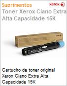 Cartucho de toner original Xerox Ciano Extra Alta Capacidade 15K  (Figura somente ilustrativa, no representa o produto real)