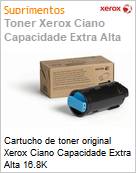 Cartucho de toner original Xerox Ciano Capacidade Extra Alta 16.8K  (Figura somente ilustrativa, no representa o produto real)