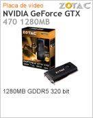 ZT-40201-10P - Adaptador Grfico ZOTAC NVIDIA GeForce GTX 470 1280MB GDDR5 320 bit