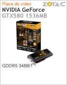 ZT-50101-10P - Adaptador Grfico ZOTAC NVIDIA GeForce GTX 580 1536MB GDDR5 348 bit