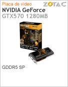 ZT-50201-10P - Adaptador Grfico ZOTAC NVIDIA GeForce GTX 570 1280MB GDDR5 SP