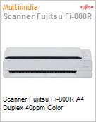 Scanner Fujitsu fi-800R A4 Duplex 40ppm Color  (Figura somente ilustrativa, no representa o produto real)