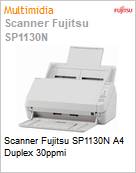 Scanner Fujitsu SP1130N A4 Duplex 30ppmi  (Figura somente ilustrativa, no representa o produto real)