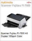 Scanner Fujitsu fi-7600 100ppm ADF USB Wi-Fi Rede Duplex A3  (Figura somente ilustrativa, no representa o produto real)