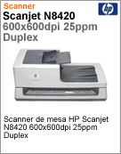 L2689A - Scanner de mesa Digital HP ScanJet N8420 600x600dpi 25ppm Duplex (Substitui o 8350)