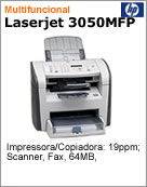 Q6504A - Impressora Multifuncional LaserJet HP 3050 MFP (Impresso / Cpia: 19ppm; Scanner; Fax) 64MB (Substitui a 3015)